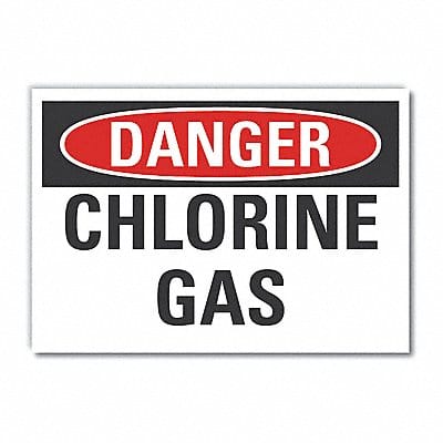 Chlorine Danger Rflctv Label 5inx7in