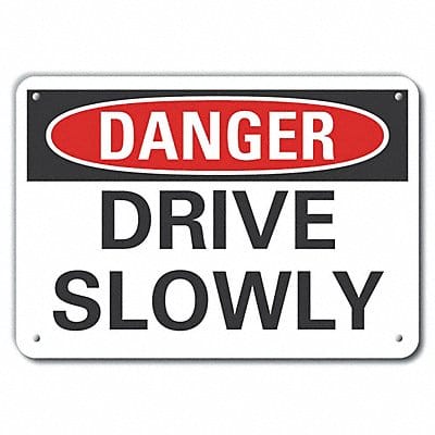 Rflctv Traffic Safety DangerSign 10x14in