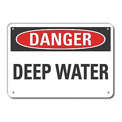 Alum Water Safety Danger Sign 7x10in