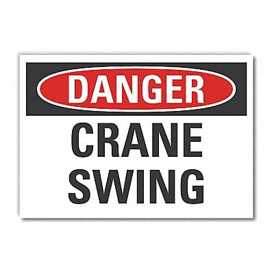 Crane Hoists Danger Rflct Lbl 3.5x5in Crane Hoists Danger Rflct Lbl 3.5x5in