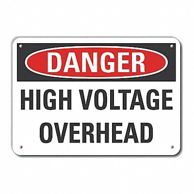 High Voltage Danger Sign 10inx14in Alum