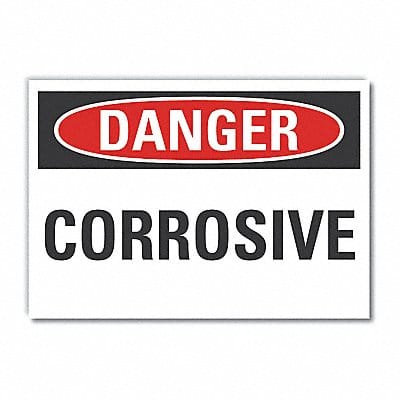 Corrosive Mtrl Danger Lbl 7x10in