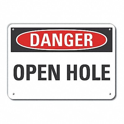 Danger Sign 7 in x 10 in Aluminum