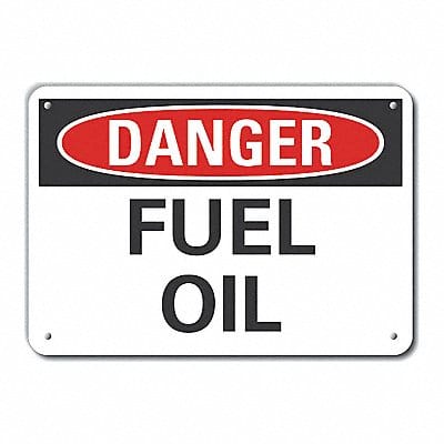 Alum Fuel Mtrl Danger Sign 7x10in Alum
