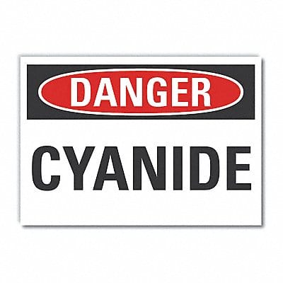 Cyanide Danger Label 7inx10in Polyester