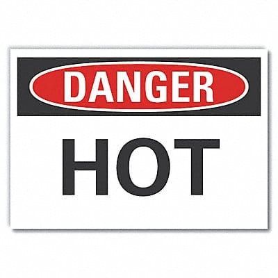 Hot Surface Danger Rflct Lbl 10inx14in