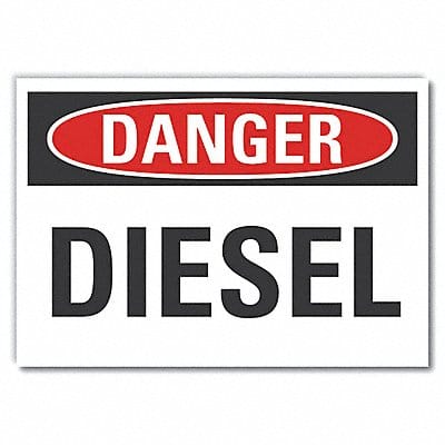 Diesel Danger Label 10inx14in Polyester