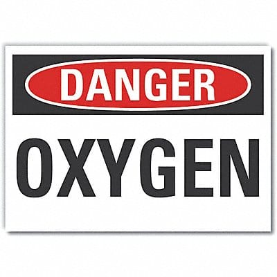Oxygen Danger Rflctv Label 3.5inx5in