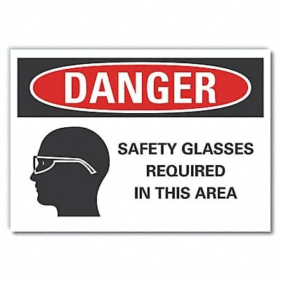 Eye Danger Rflct Label 5 in x 7 in
