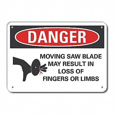 Danger Sign 7 in x 10 in Aluminum