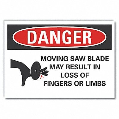 Moving Machinery Danger RflctvLbl 7x10in