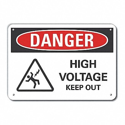 Rflctv High Voltage Danger Sign 10x14in