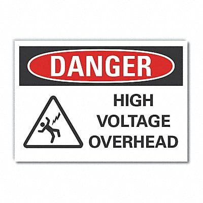 High Voltage Danger Lbl 10x14in Polyest