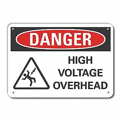 Rflctv High Voltage Danger Sign 10x14in