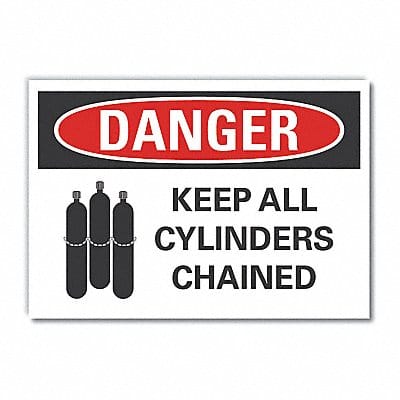 Cyl Handling Danger Rflct Lbl 7x10in