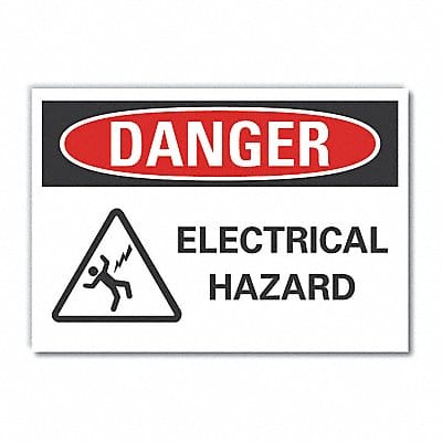 Elec Hazard Danger Rflctv Label 3.5x5in