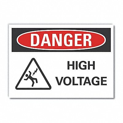 High Voltage Danger Rflct Lbl 3.5inx5in