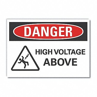 High Voltage Danger Lbl 3.5x5in Polyest