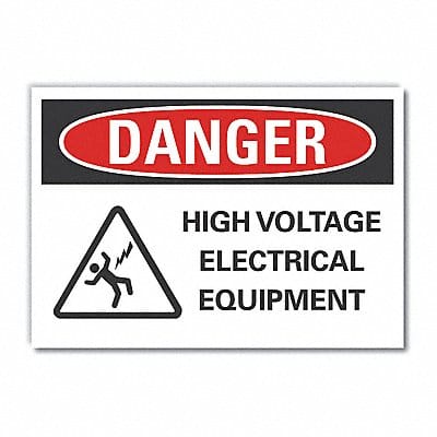 High Voltage Danger Rflctv Label 5inx7in