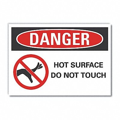Hot Surface Danger Rflctv Label 7inx10in