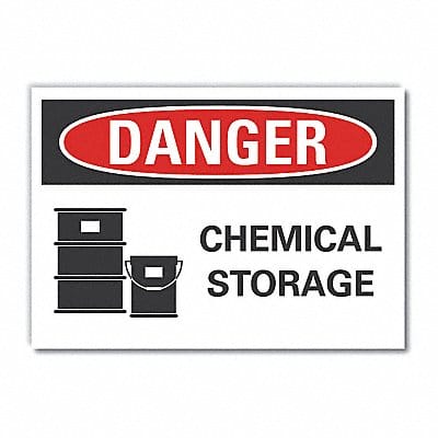 Chemicals Danger Rflct Label 5inx7in