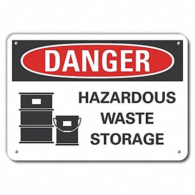 Danger Sign 7 in x 10 in Aluminum