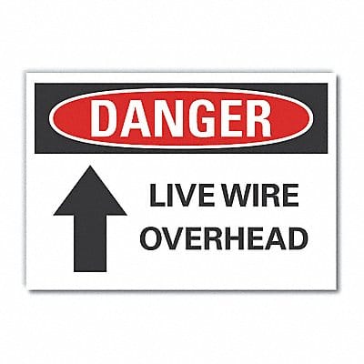 Live Wire Danger Rflct Label 5inx7in