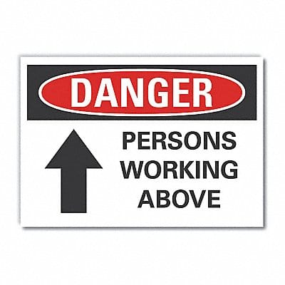 Overhead Hzrd Danger Rflct Lbl 10x14in