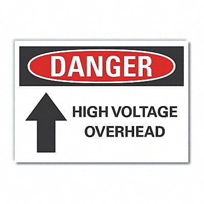 High Voltage Danger Labl 3.5x5in Polyest