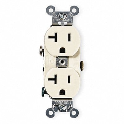 Receptacle Ivory 20 A 2P3W Side 1PK