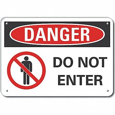 Exit  Entrance Danger Sign 10x14in Alum