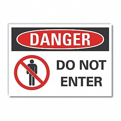 Exit Entrance Danger Lbl 7x10in Polyest