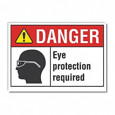 Eye Danger Rflct Label 5 in x 7 in