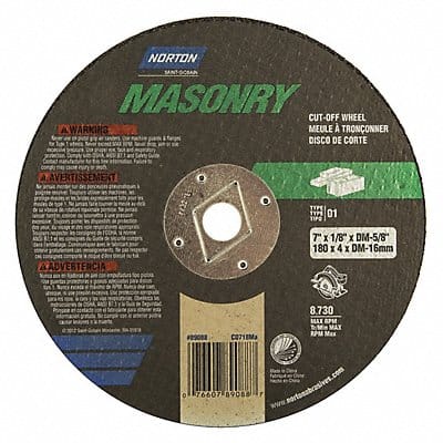 CutOff Whl Norton Masonry 7 x.125 x5/8