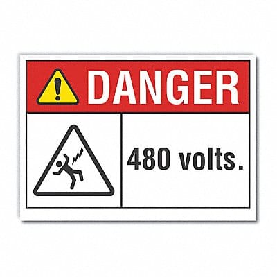 Voltage Danger Label 5inx7in Polyester