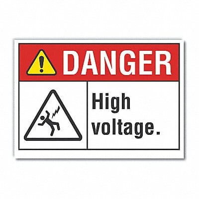 High Voltage Danger Label 7x10in Polyest
