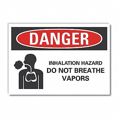 Inhalation Hzd Danger Rflct Lbl 5x7in