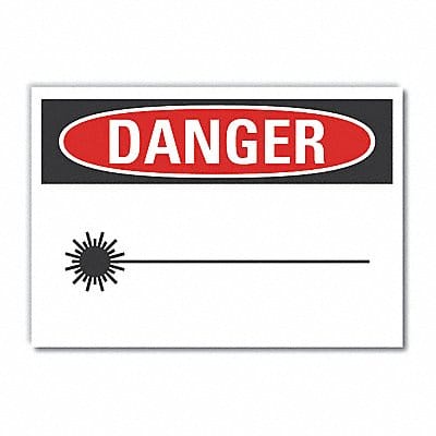 Laser Area Danger Rflct Lbl 10inx14in