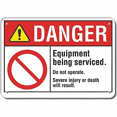 Danger Sign 7 in x 10 in Aluminum
