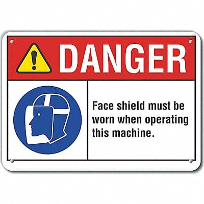 Danger Sign 7 in x 10 in Aluminum