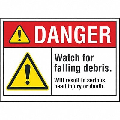 Construct Area Danger Rflct Lbl 10x14in