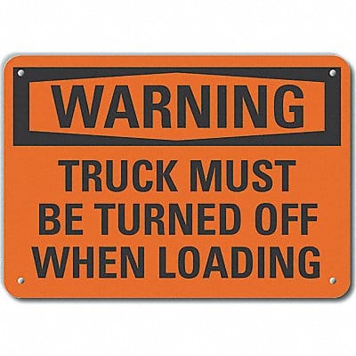 Loading Unloading Warn Sign 7x10in