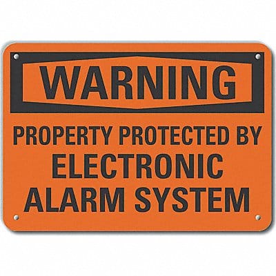 Plastic Surveillance Warning Sign 7x10in