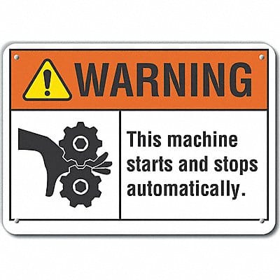 Mach Operation Warning Sign 7x10in Plstc
