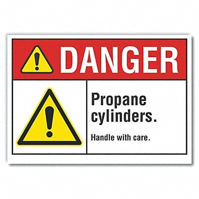 Propane Danger Labl 10inx14in Polyester