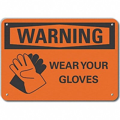 Plastic Hand Warn Sign 10x14in Plastic