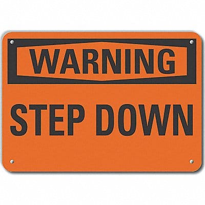Plastic Steps Warn Sign 10x14in Plastic