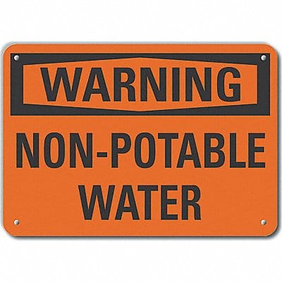 Potable Water Warn Sign 7x10in Plastic Potable Water Warn Sign 7x10in Plastic