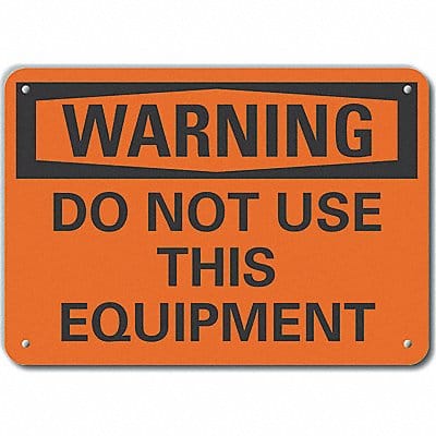 Plastic Accdnt Prevent Warn Sign 10x14in