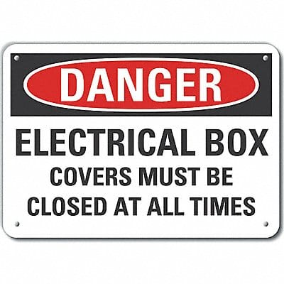 Elec Panel Danger Sign 7x10in Plastic
